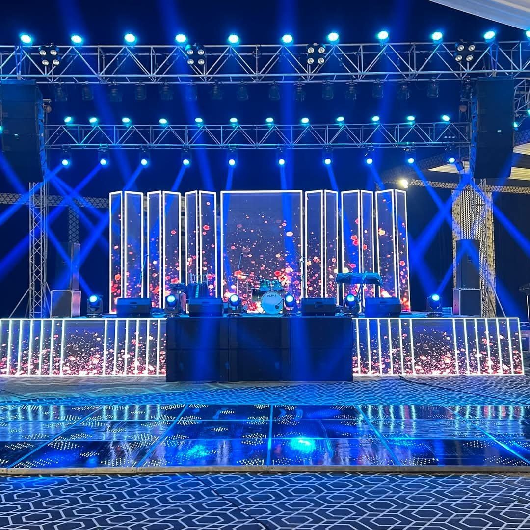 DJ with LED Dance Floor